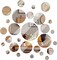 Mirror Wall Stickers Acrylic Mirror Setting Round Peel and Stick Circle Stick for Wall 3D Self Adhesive(48 Pcs,5.9 in, 4.7 in, 3.9 in, 3.1 in, 2.4 in, 1.2 in)
